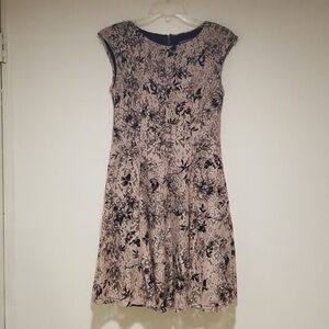 Danny & Nicole Black and Cream Floral Mini Dress